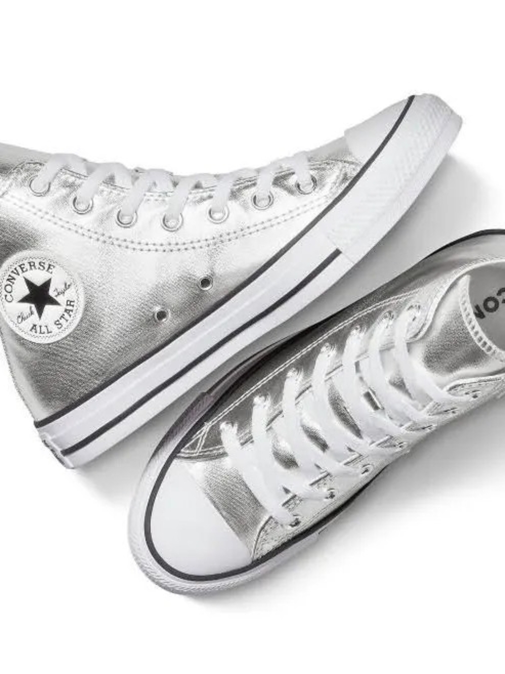 Converse High Top Sneakers - Silver Size 9.5